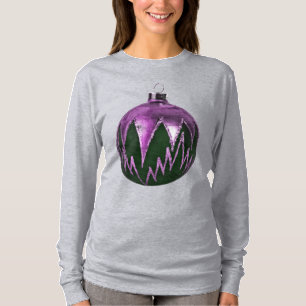 T-shirt Chemise d'art ornementale violette de Noël
