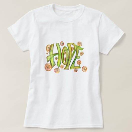 T-shirt Chemise d'art Word Hope (Design devant)