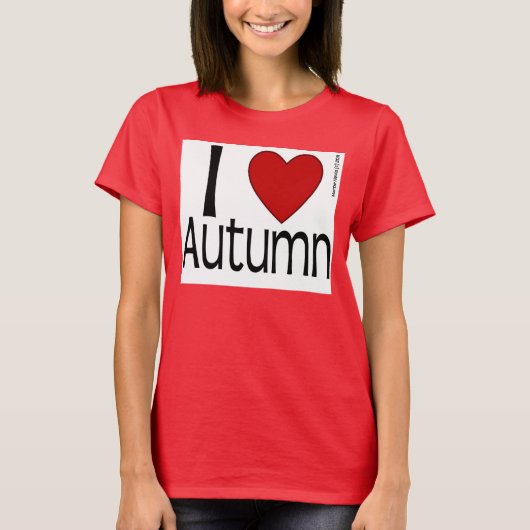 T-shirt Chemise d'automne I Heart (Devant)