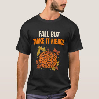 T-shirt Chemise d'automne mais avec Fierté — Fa Motif Léop