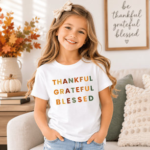 T-shirt Chemise d'automne pour enfants : Reconnaissant, Me