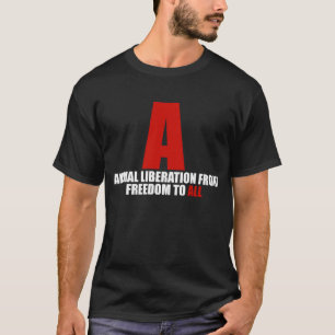 T-shirt Chemise d'avant de libération animale (noir)