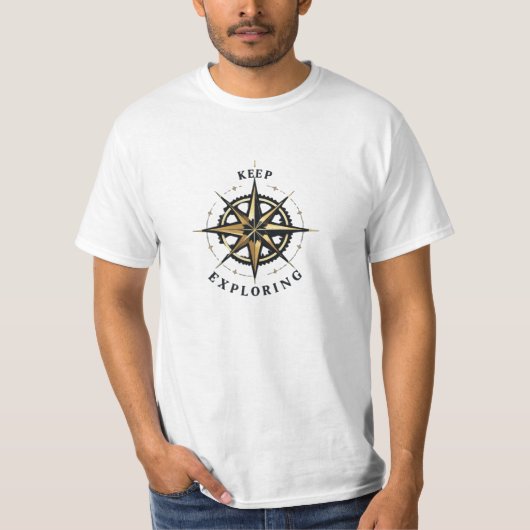 T-shirt Chemise d'aventure Compass Keep Exploring – Découv (Devant)