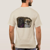 T-shirt chemise de 2 chiens (Dos)