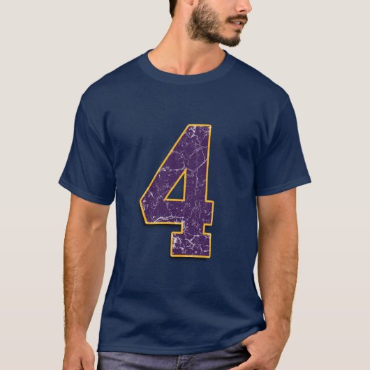 T-shirt Chemise de #4 Vikings (pourpre ou foncé) (Devant)