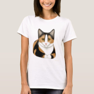 T-shirt Chemise de Babydoll de chat de calicot