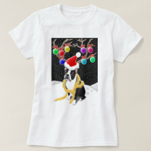 T-shirt Chemise de Babydoll de dames de Noël de Boston
