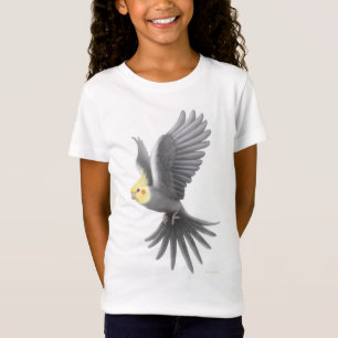 T-Shirt Chemise de Babydoll de filles de Cockatiel de vol