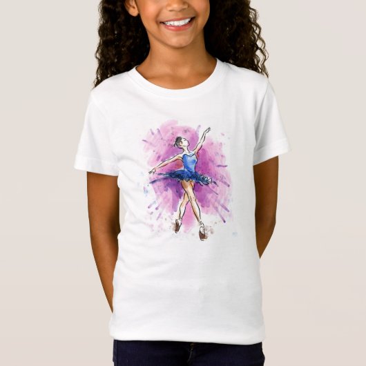 T-Shirt Chemise de Ballet Filles (Devant)