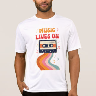 T-shirt Chemise De Bande De Cassette Rétro - La Musique Vi