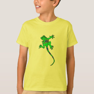 T-shirt Chemise de bande dessinée d'iguane d'ANNONCE
