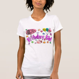 T-shirt Chemise de barre de fille d'anniversaire
