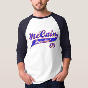 T-shirt Chemise de base-ball de président de McCain