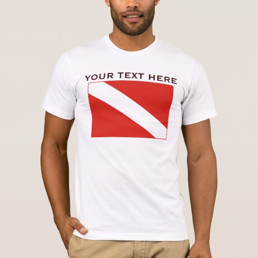 T-shirt Chemise de base de modèle de drapeau de piqué (Devant)
