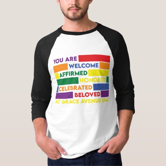 T-shirt Chemise de baseball Pride (Devant)