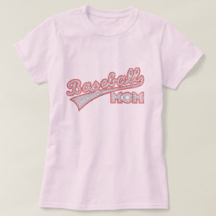 T-shirt Chemise de baseball rouge et grise pour maman