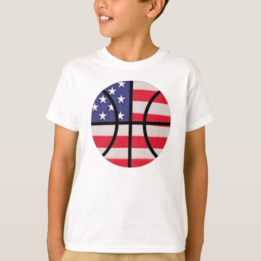 T-shirt Chemise de basket-ball de drapeau américain (Devant)