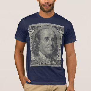 T-shirt chemise de Ben Franklin des 100 dollars