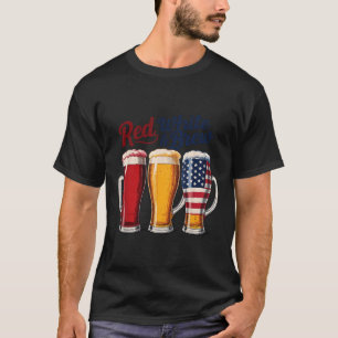 T-shirt Chemise de bière rouge blanc et brasserie drôle du