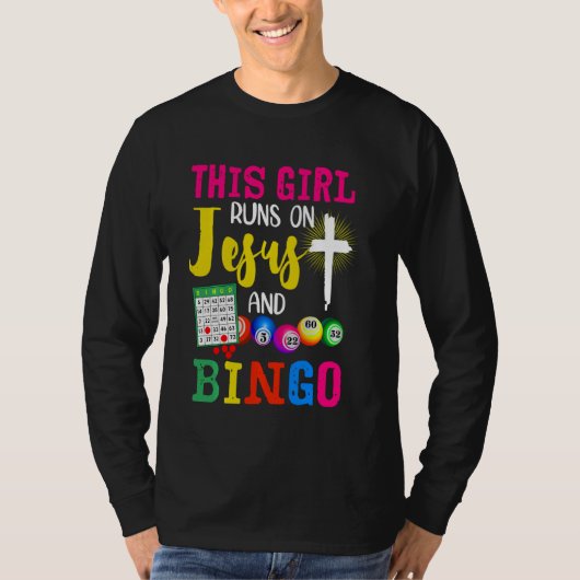 T-shirt Chemise de Bingo Cette Fille Court Sur Jésus Et Gr (Devant)
