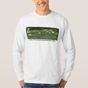 T-shirt Chemise de blanc de gambades de chiot