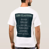 T-shirt Chemise de blanc de Lee Clayton (Dos)