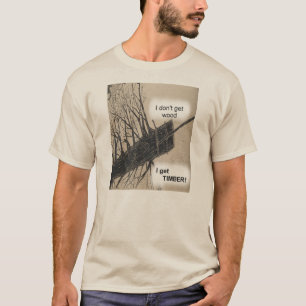 T-shirt chemise de bois de construction