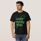 T-shirt Chemise de boisson chanceuse - Saint-Patrick (Devant entier)
