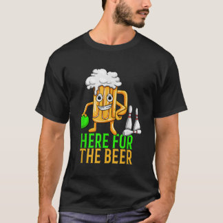 T-shirt Chemise De Bowling Ici Pour La Bière Boire La Nouv