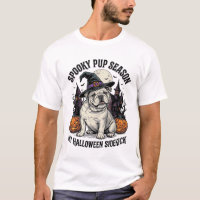 Chemise de Bulldog Halloween Chien Sorcière Mignon