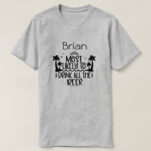 T-shirt Chemise de buveur de bière personnalisée – Drôle e