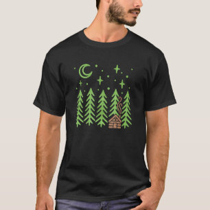 T-shirt Chemise de cabane Forêt Randonnée Camping Hommes F