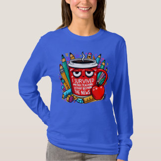 T-shirt Chemise de café de survie pour enseignants - Cadea
