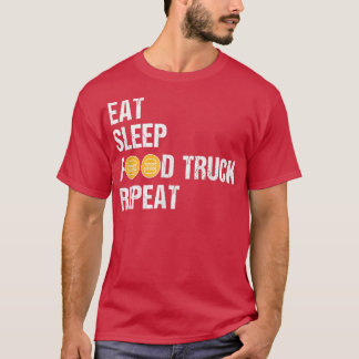 T-shirt Chemise de camion de nourriture amusant Manger Sle