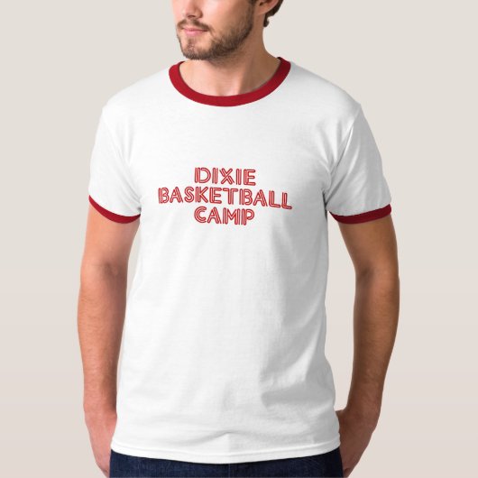 T-shirt Chemise de camp de basket-ball de Dixie rétro (Devant)