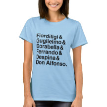Chemise de caractère de tutte de fan de Così