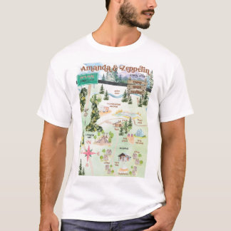 T-shirt chemise de carte du camp pour hommes