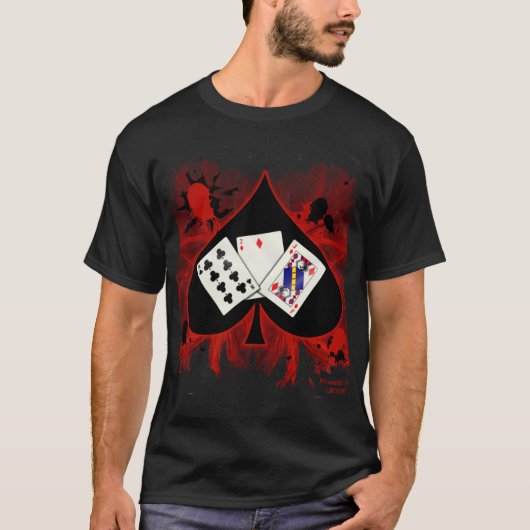 T-shirt Chemise de cartes de jeu de graffiti (Devant)