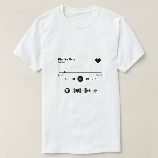 T-shirt Chemise de chanson Spotify | Love Chanson Cadeau P (Design devant)