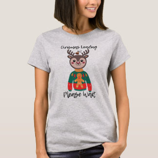 T-shirt Chemise de chargement de Noël, veuillez patienter