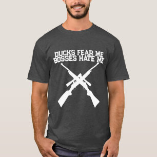 T-shirt Chemise de chasse au canard Les canards me craigne