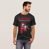 T-shirt Chemise De Chasse Au Coon En Alabama Perturbée Pou (Devant entier)