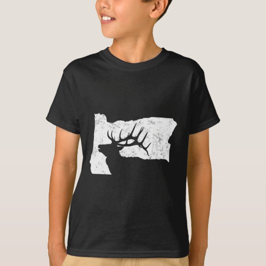 T-shirt Chemise de chasse au wapiti de l'Oregon - Forme de (Devant)