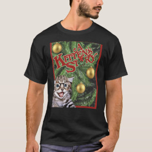 T-shirt Chemise de chat A Kittens Histoire de Noël Poster