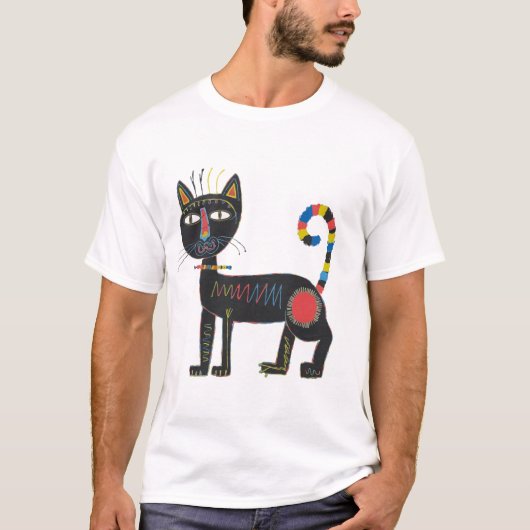 T-shirt Chemise de chat Basquiat, Chemise d'art de chat, C (Devant)