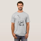 T-shirt Chemise de chat d'astronaute (Devant entier)