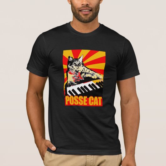 T-shirt chemise de chat de bande (Devant)