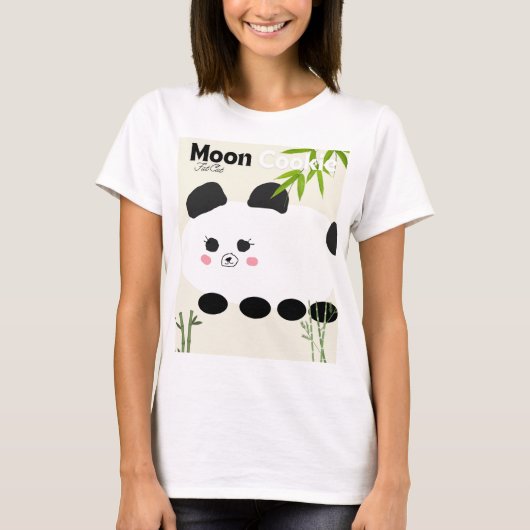 T-shirt Chemise de chat gras biscuit de lune (Devant)