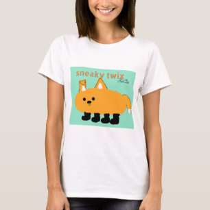 T-shirt Chemise de chat grasse twix sournois pour femmes