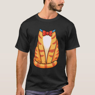 T-shirt Chemise de chat orange adulte enfants hommes femme